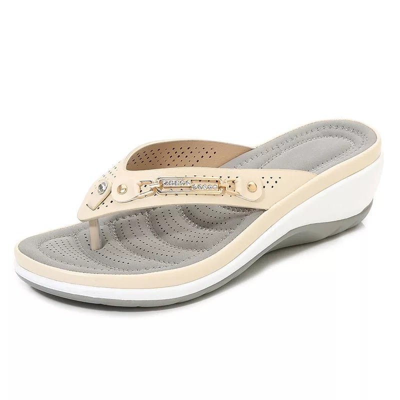 Karoline - Women's Summer Orthopaedic Wedge Toe Post Sandals