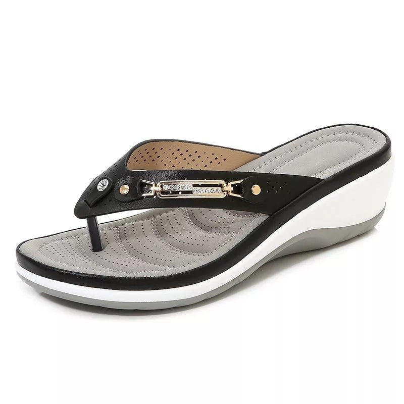 Karoline - Women's Summer Orthopaedic Wedge Toe Post Sandals