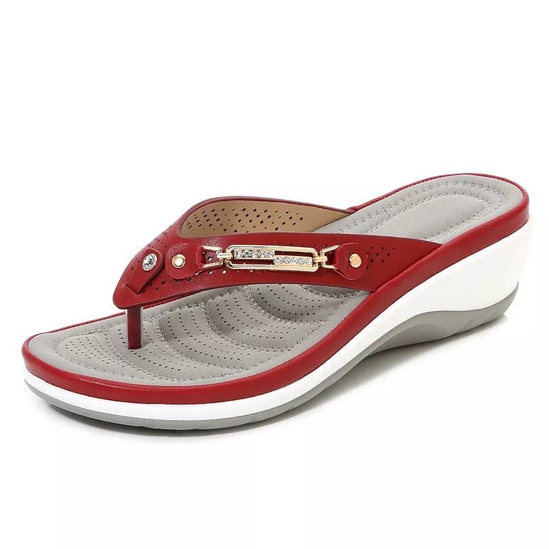 Karoline - Women's Summer Orthopaedic Wedge Toe Post Sandals